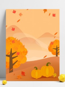 秋季枫叶边框背景